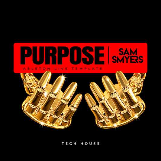 Purpose tech house Ableton Live template by Sam Smyers, cover artwork